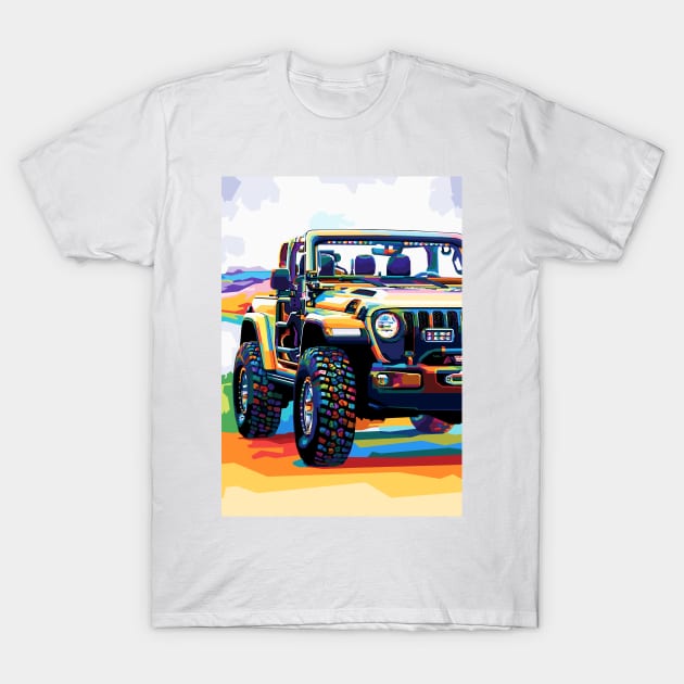 Adventure Car Pop Art T-Shirt by SiksisArt